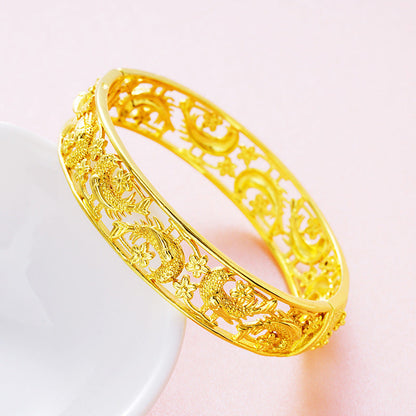 Phoenix  Gold Female Bride Married Chinese Wedding Bracelet