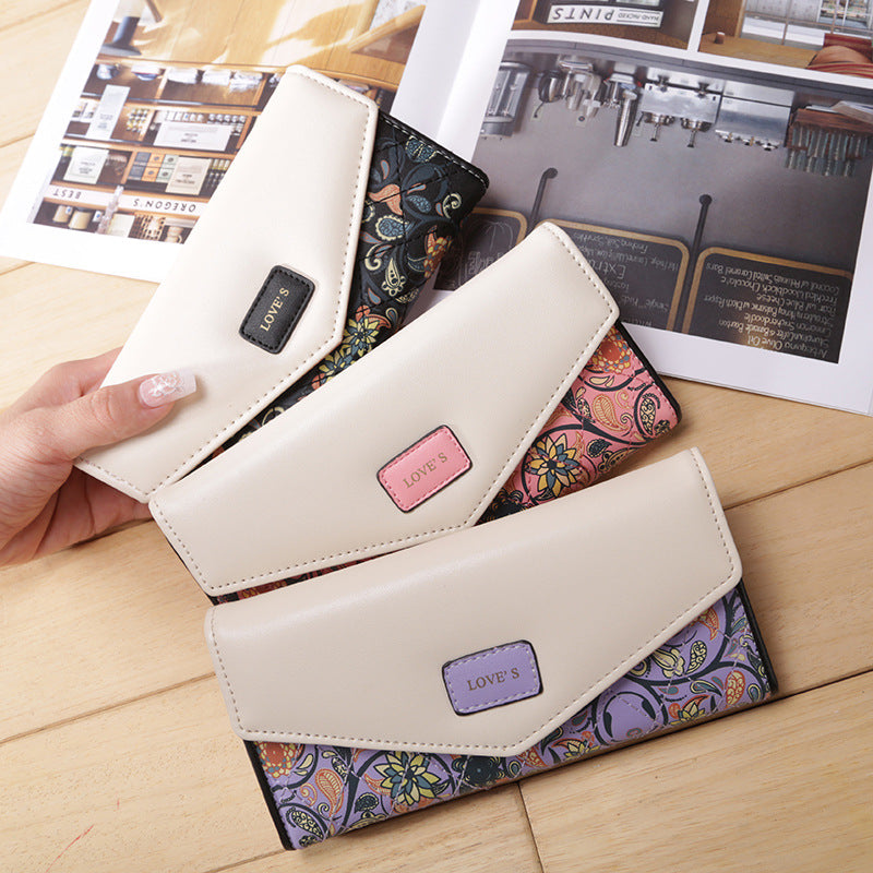 Women’s Birds & Floral Print Wallet | Elegant Nature-Inspired Multi-Card Clutch | Compact Vegan Leather Purse for Women | Artistic Bird Illustration Designer Wallet