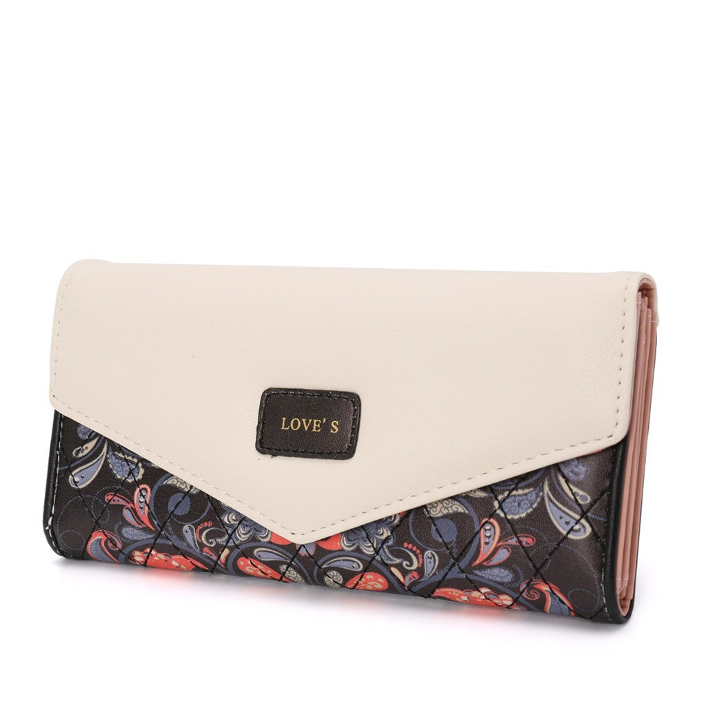 Women’s Birds & Floral Print Wallet | Elegant Nature-Inspired Multi-Card Clutch | Compact Vegan Leather Purse for Women | Artistic Bird Illustration Designer Wallet