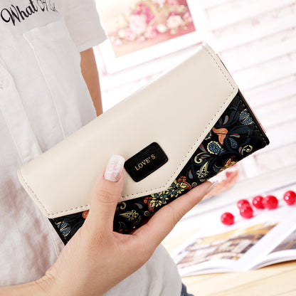 Women’s Birds & Floral Print Wallet | Elegant Nature-Inspired Multi-Card Clutch | Compact Vegan Leather Purse for Women | Artistic Bird Illustration Designer Wallet