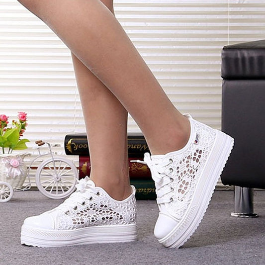 Women’s Retro Canvas Daddy Shoes | Chunky Platform Sneakers for Women | Breathable Summer Casual Trainers | Trendy Thick Sole Streetwear Footwear