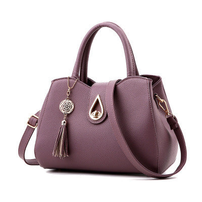 Smooza Luxury Women’s Handbag with Tassel | Designer Leather-Style Shoulder Bag | High-Sense Structured Tote for Women | Trendy Minimalist Tassel Designer Purse | 2026 High-Fashion Premium Ladies Handbag