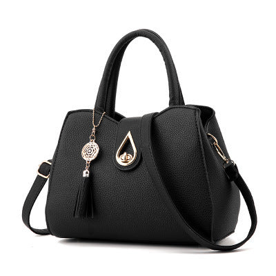 Smooza Luxury Women’s Handbag with Tassel | Designer Leather-Style Shoulder Bag | High-Sense Structured Tote for Women | Trendy Minimalist Tassel Designer Purse | 2026 High-Fashion Premium Ladies Handbag