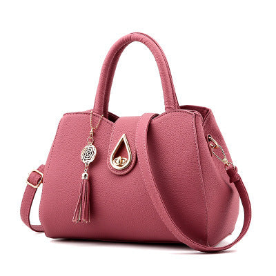 Smooza Luxury Women’s Handbag with Tassel | Designer Leather-Style Shoulder Bag | High-Sense Structured Tote for Women | Trendy Minimalist Tassel Designer Purse | 2026 High-Fashion Premium Ladies Handbag