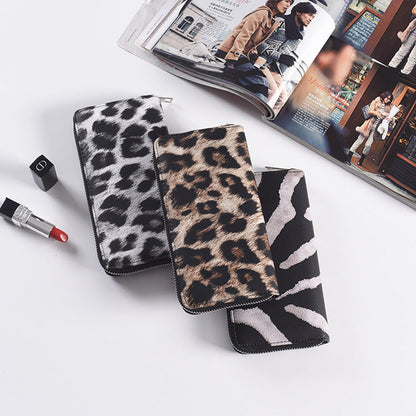 Fashion Long Zipper Women’s Wallet | Premium PU Leather Slim Clutch | Large Capacity Multi-Card Holder Purse | Stylish Mobile Phone Pocket Wallet for Women
