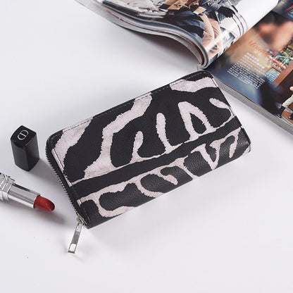 Fashion Long Zipper Women’s Wallet | Premium PU Leather Slim Clutch | Large Capacity Multi-Card Holder Purse | Stylish Mobile Phone Pocket Wallet for Women