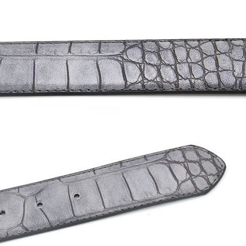 Men’s Luxury Designer Pattern Belt | Premium Split Leather Waistband | Trendy Faux Texture Male Fashion Belt | High-Sense Business Casual Belt at Factory Price
