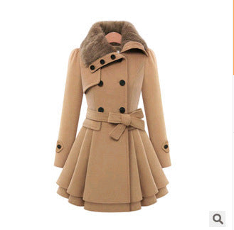 Women's Belted Wool-Blend Coat