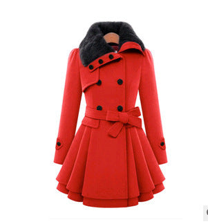 Women's Belted Wool-Blend Coat
