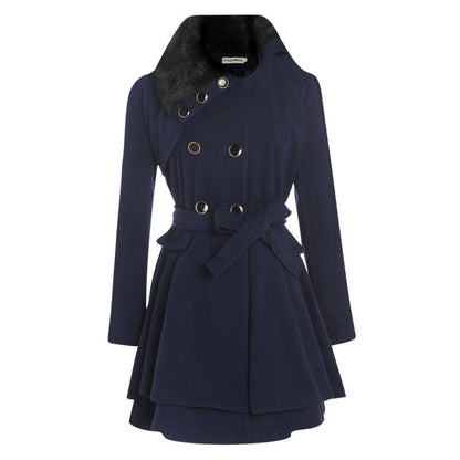 Women's Belted Wool-Blend Coat