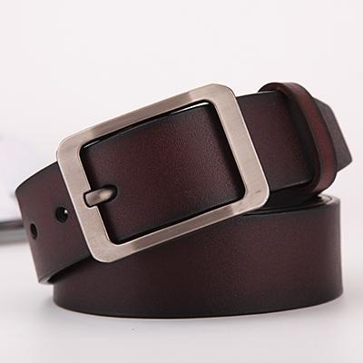 Men’s Luxury Genuine Leather Belt | Premium High-Quality Designer Dress Belt | Classic Formal Cowhide Leather Waistband | Men's Executive Business Belt with Polished Buckle