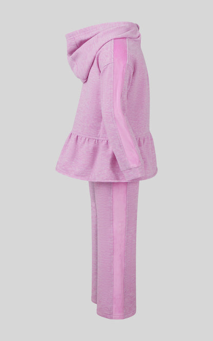 90 Degree by Reflex 4-6X 3 PC Girls Confetti Half Zip Pullover + Flared Pant + Coin Purse Set