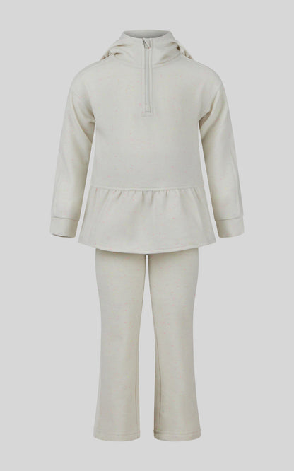 90 Degree by Reflex 4-6X 3 PC Girls Confetti Half Zip Pullover + Flared Pant + Coin Purse Set