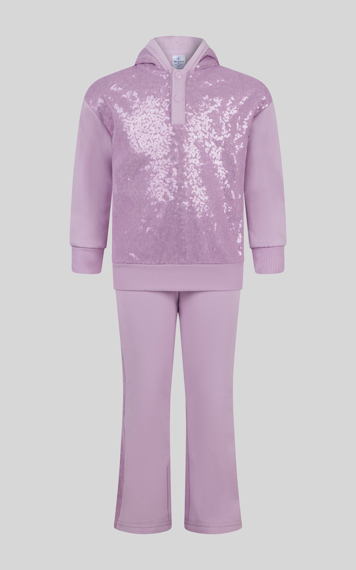 90 Degree by Reflex Toddler Girls 2 PC Brushed Terry Pullover and Flared Pant