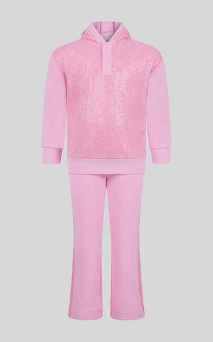 90 Degree by Reflex Toddler Girls 2 PC Brushed Terry Pullover and Flared Pant