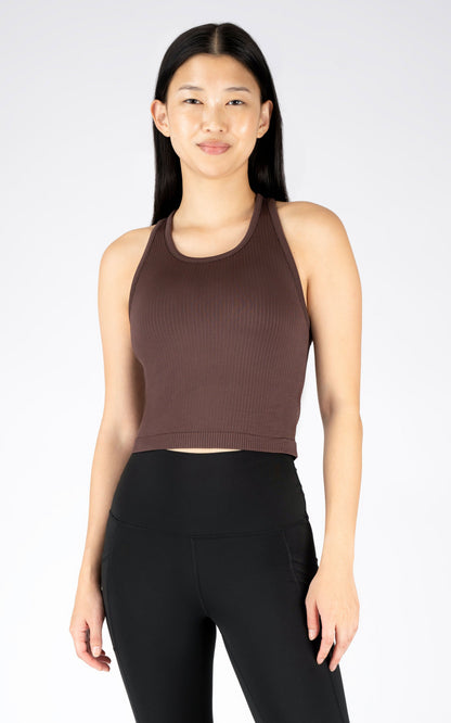 90 Degree by Reflex Ribbed Tank with Padded Bra