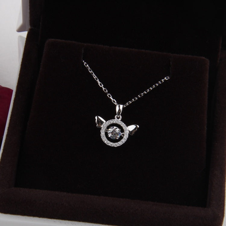 925 Sterling Silver Minimalist All-Match Necklace | Elegant Everyday Box Chain Pendant Necklace | Korean Style Fine Jewelry for Women
