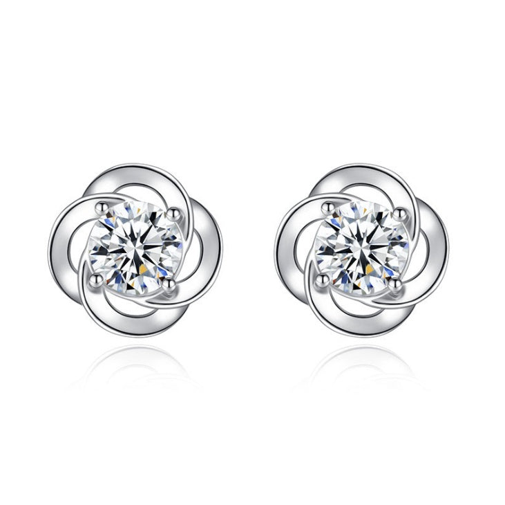 925 Sterling Silver Clover Earrings | Elegant Four-Leaf Clover Studs for Women | High-Sense Minimalist Luck Jewelry | Trendy Tiny Clover Flower Earrings | 2026 High-Fashion Delicate Silver Studs