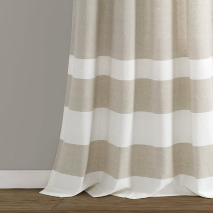 Cape Cod Stripe Yarn Dyed Cotton Window Curtain Panel Set