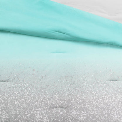 Glitter Ombre Metallic Print Comforter Set With Pillowcases