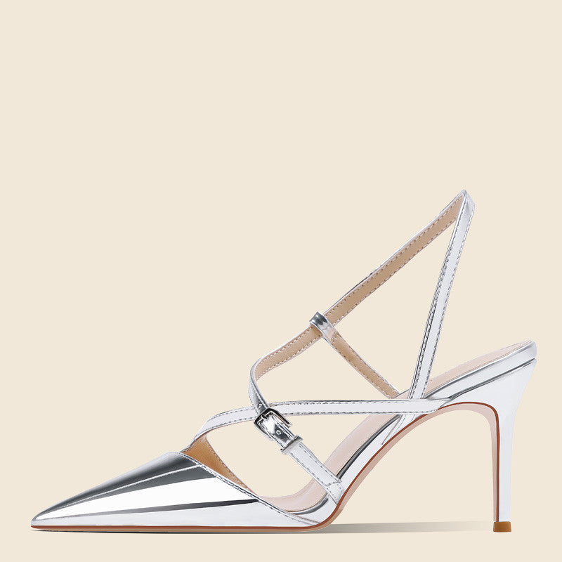 Women’s One-Word Toe High Heel Sandals | Minimalist Single Strap Evening Stilettos | Elegant Open-Toe Wedding & Party Heels | High-Sense Chic Formal Sandals | 2026 Trendy Essentials Footwear