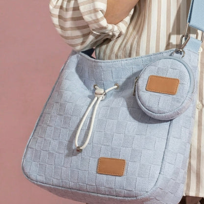 Anna-Kaci Women's Woven Canvas Crossbody Bag - Adjustable Strap 3-in-1 (Shoulder/Handheld) Bag