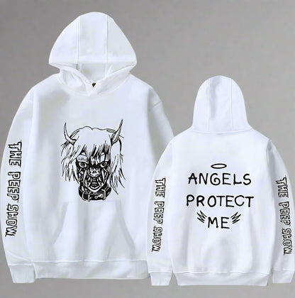 Angel and Devil Hoodie – Unisex Couple Graphic Pullover Sweatshirt
