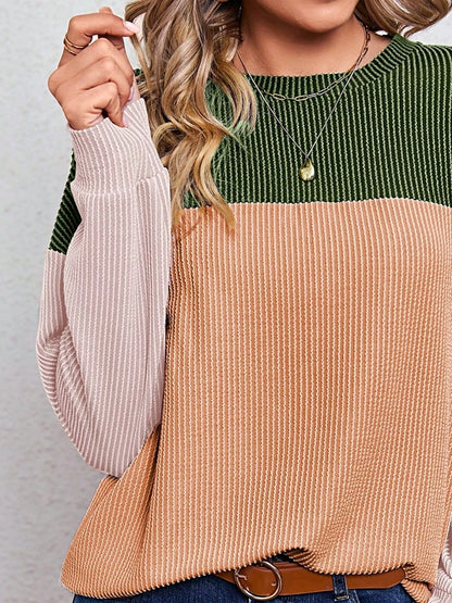 Boho Retro Dolman 60's Color Block Lace Color Block Lantern Sleeve Style Viscose Mixed Long Sleeve Shirt Top Small To 2XL Plus
