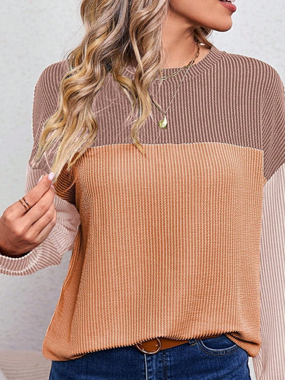 Boho Retro Dolman 60's Color Block Lace Color Block Lantern Sleeve Style Viscose Mixed Long Sleeve Shirt Top Small To 2XL Plus