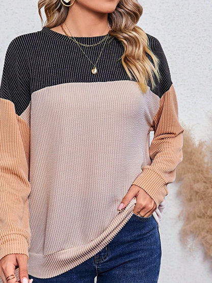 Boho Retro Dolman 60's Color Block Lace Color Block Lantern Sleeve Style Viscose Mixed Long Sleeve Shirt Top Small To 2XL Plus
