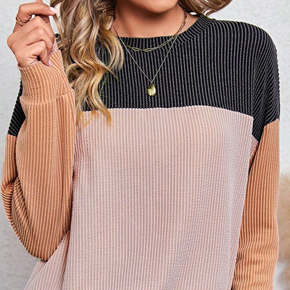 Boho Retro Dolman 60's Color Block Lace Color Block Lantern Sleeve Style Viscose Mixed Long Sleeve Shirt Top Small To 2XL Plus