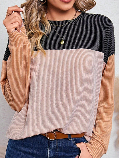 Boho Retro Dolman 60's Color Block Lace Color Block Lantern Sleeve Style Viscose Mixed Long Sleeve Shirt Top Small To 2XL Plus