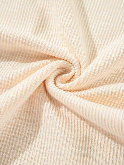 Boho Retro Vintage 60's Vibe Cream Cotton Raglan Lantern Bubble Puff  Sleeve  Floral Rib Patchwork Top Sweat Shirt Blouse