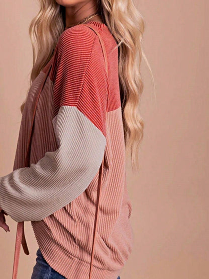 Boho Retro Dolman 60's Color Block Lace Color Block Lantern Sleeve Style Viscose Mixed Long Sleeve Shirt Top Small To 2XL Plus