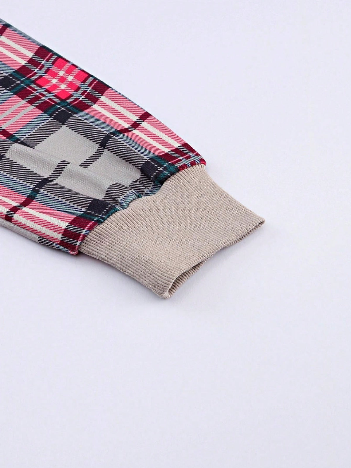 Boho Retro Vintage 90's Shirred Raglan Plaid Shoulder  Long Sleeve  Quilted Top Shirt Sweatshirt Pullover