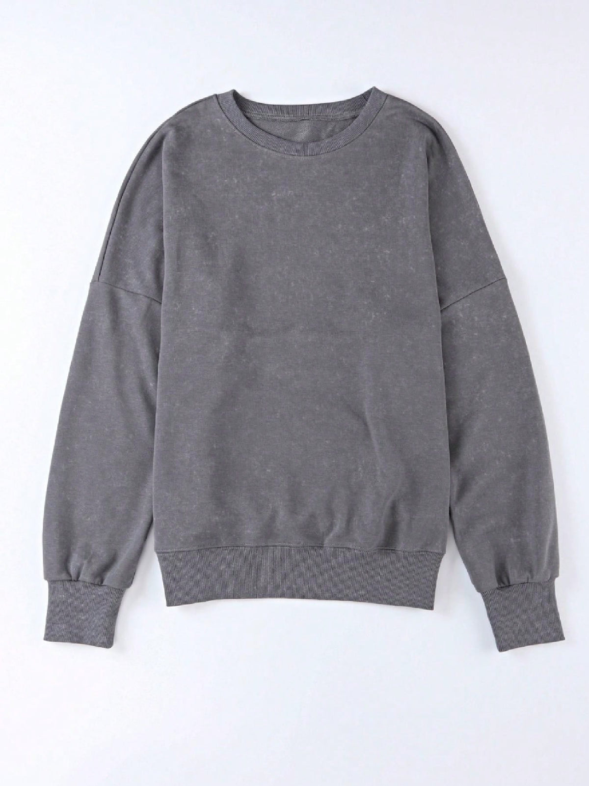 Boho Retro 60's Cotton Mix  Drop Shoulder Mineral Acid Washed Oversized Side Slit Dolman Shirt Top  Sweatshirt Pullover
