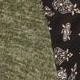 Boho Retro 90's Vintage  Bandana Paisley Olive Burgundy Cute Side Cut Knit Top Blouse Cool Tunic