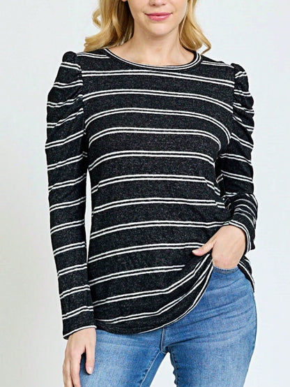 Boho Retro 90's Vintage Out Stitch Raglan Sleeve Cuff Paisley Plaid Checker Christmas Stripe Leopard  Accented Knit Top Shirt Blouse