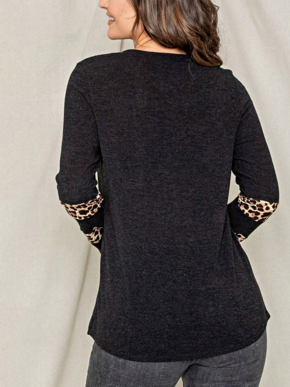 Boho Retro 90's Vintage Out Stitch Raglan Sleeve Cuff Paisley Plaid Checker Christmas Stripe Leopard  Accented Knit Top Shirt Blouse
