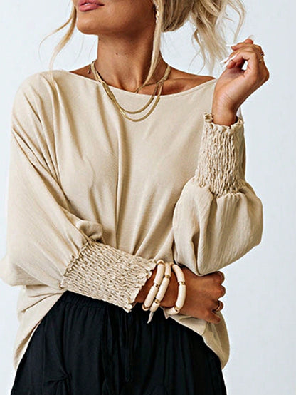 Boho Retro Vintage 90's Cream Beige Apricot Cheeta Leopard Loose Top Shirt Blouse