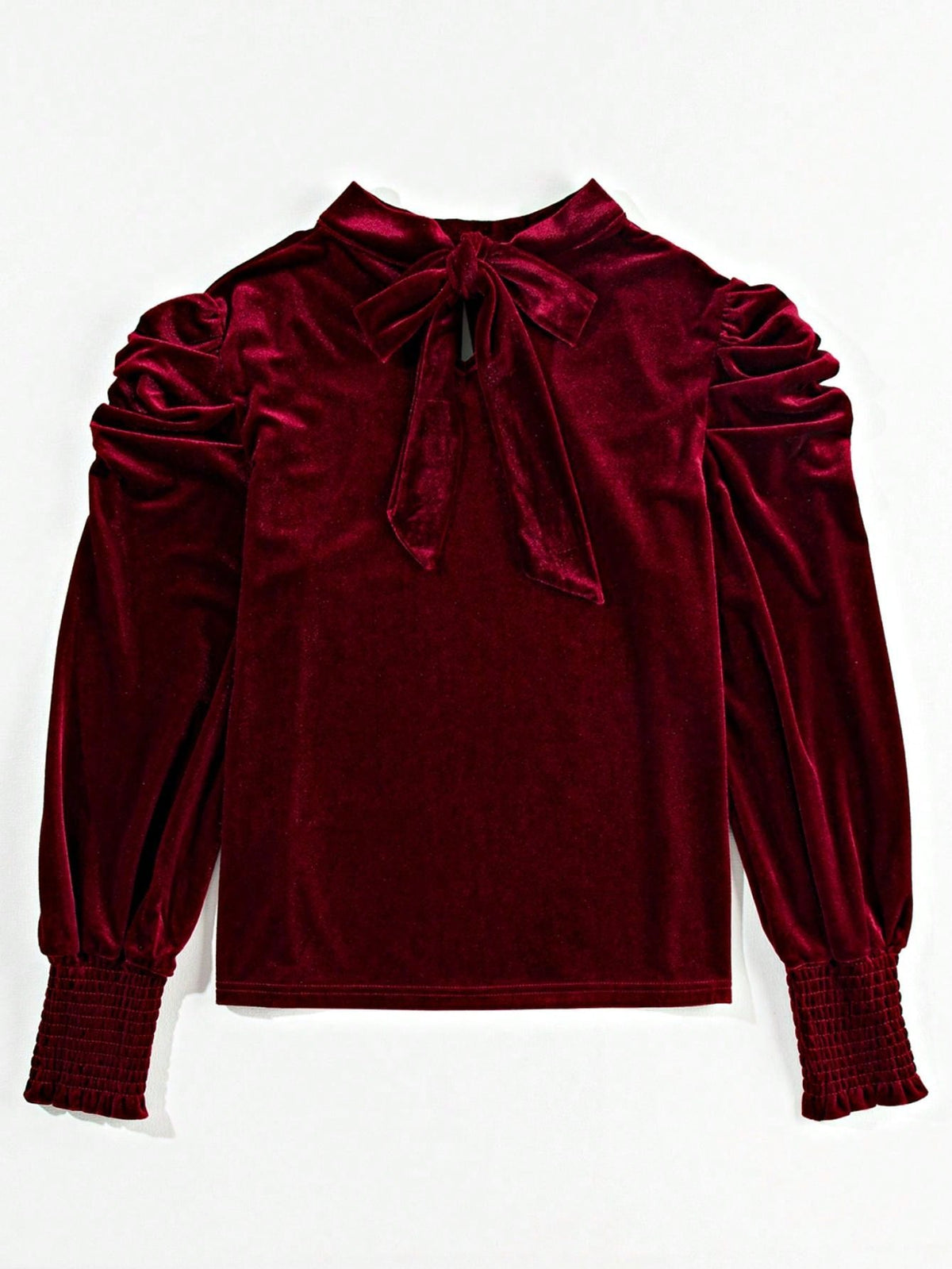 Boho Retro Vintage 60's Velvet Velour Red Grey Charcoal Drop Sleeve Balloon Puff Loose Party Shirt Blouse