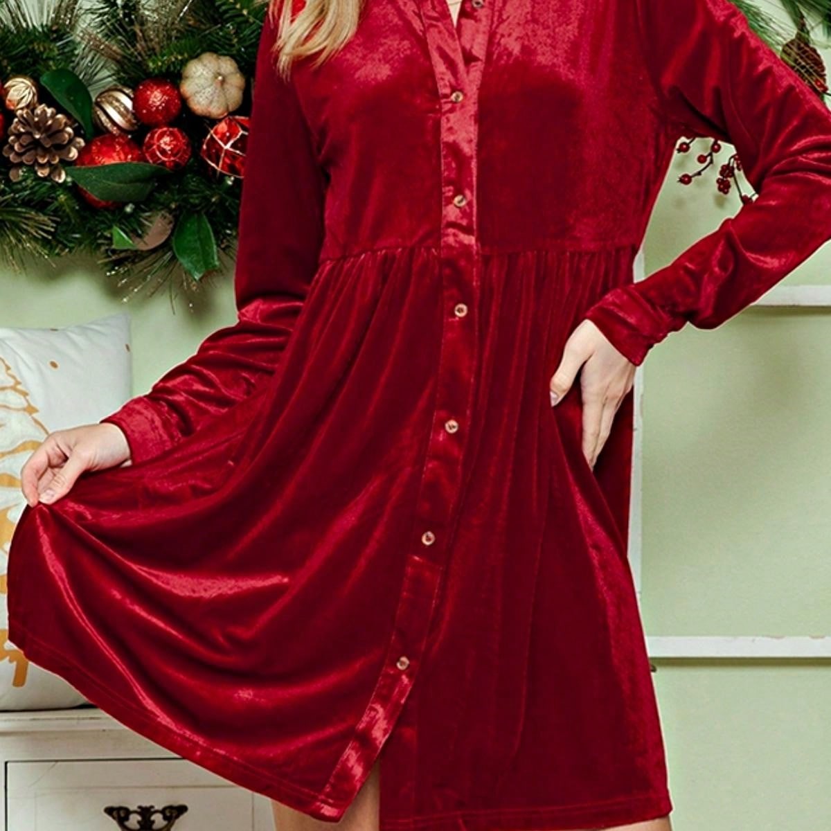 Boho Retro Vintage 60's Velvet Velour Red Grey Charcoal Drop Sleeve Balloon Puff Loose Party Shirt Blouse