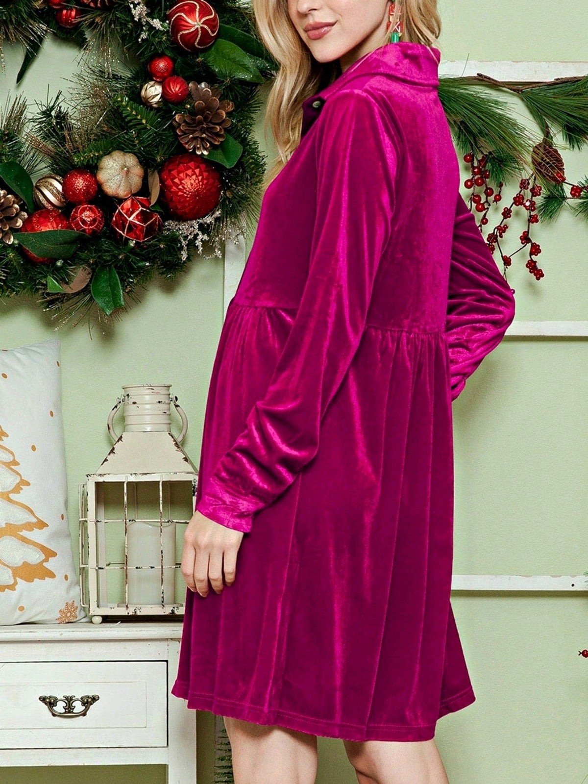 Boho Retro Vintage 60's Velvet Velour Red Grey Charcoal Drop Sleeve Balloon Puff Loose Party Shirt Blouse