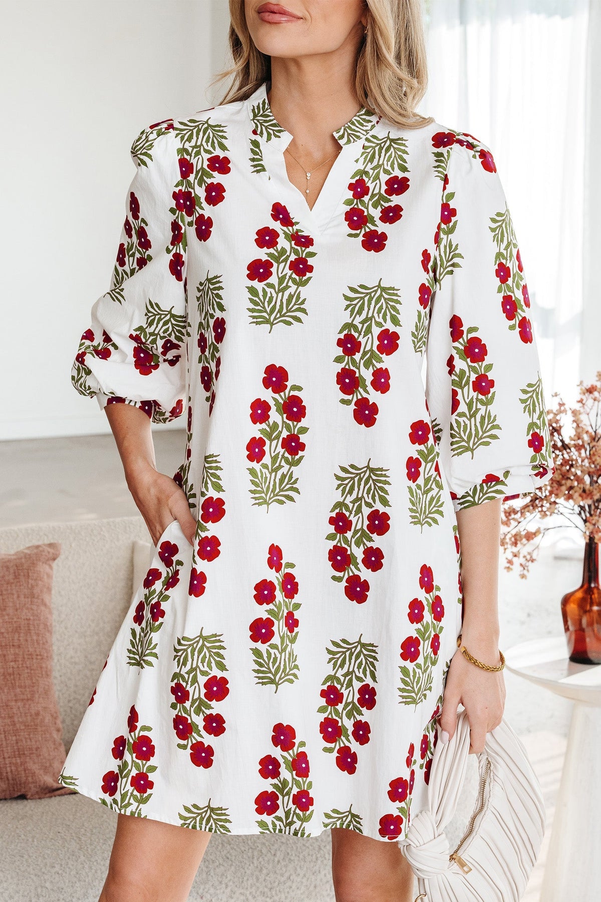 Threaded Pear Catalina Sleeve Loose Mini Dress