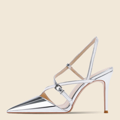 Women’s One-Word Toe High Heel Sandals | Minimalist Single Strap Evening Stilettos | Elegant Open-Toe Wedding & Party Heels | High-Sense Chic Formal Sandals | 2026 Trendy Essentials Footwear