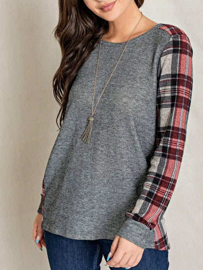 Boho Retro 90's Vintage  Bandana Paisley Olive Burgundy Cute Side Cut Knit Top Blouse Cool Tunic