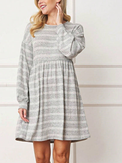 Boho Retro Knit Plaid Checker Floral Print Black Coral Cream Orange Off/One Shoulder Ruffle Sleeve Tiered Dress
