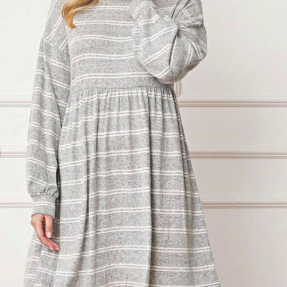 Boho Retro Knit Plaid Checker Floral Print Black Coral Cream Orange Off/One Shoulder Ruffle Sleeve Tiered Dress