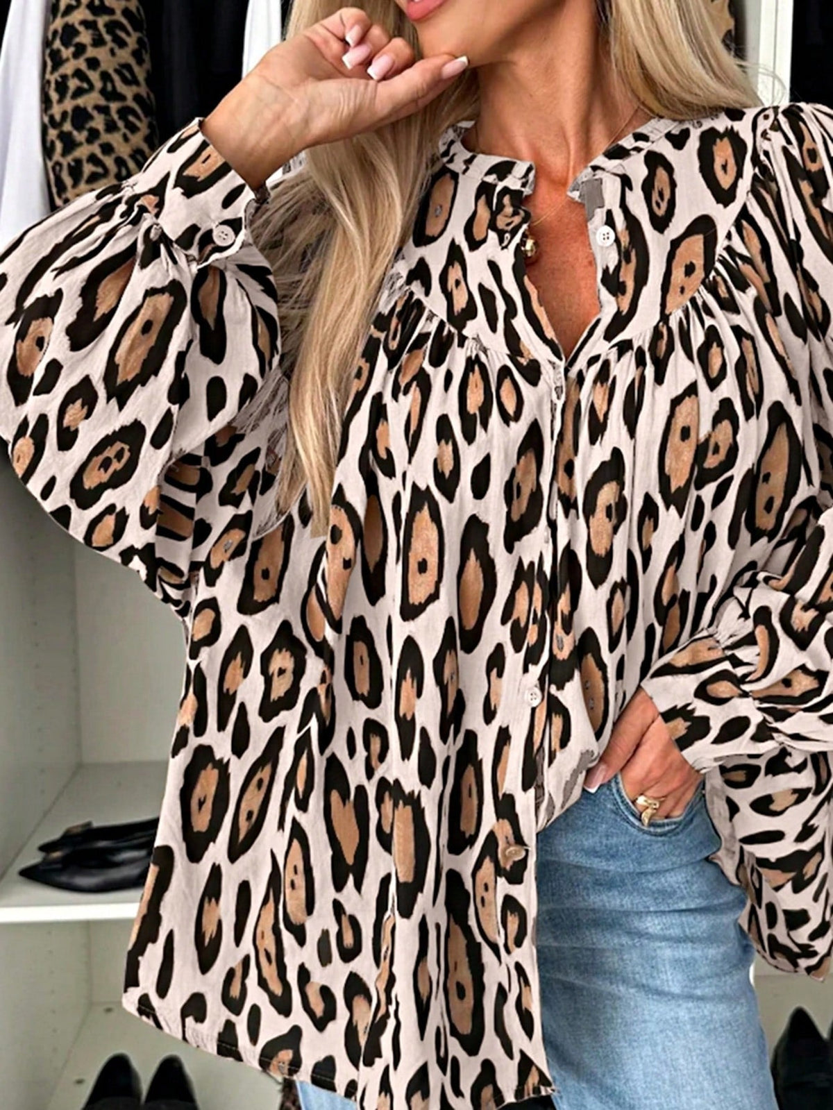 Boho Retro Vintage Viscose 90's Khaki Beige Apricot Ruffle V Neck Half Sleeve Loose Top Shirt Blouse