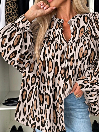 Boho Retro Vintage Viscose 90's Khaki Beige Apricot Ruffle V Neck Half Sleeve Loose Top Shirt Blouse